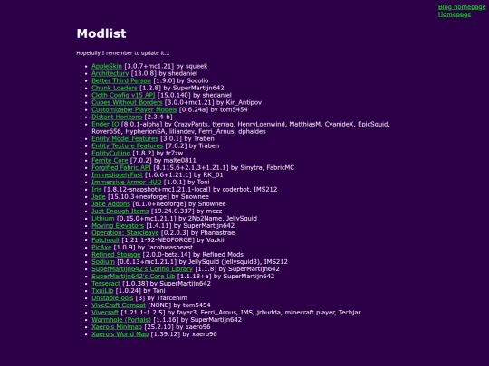 blogcraft/modlist screenshot