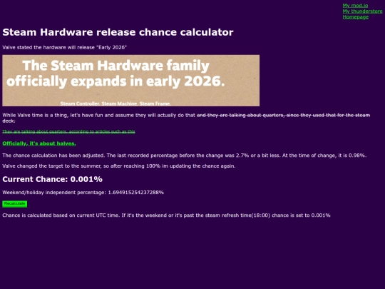 steamhardwaredrop/chancecalculator screenshot