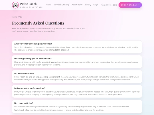 faq screenshot