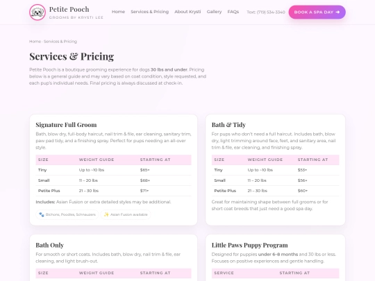 services screenshot