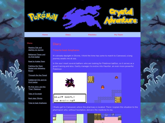 diary screenshot