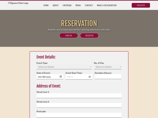 reservation screenshot