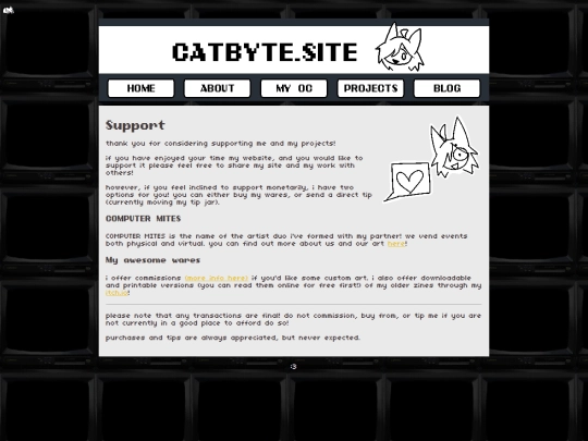 support screenshot
