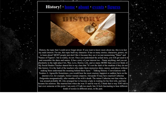 history screenshot