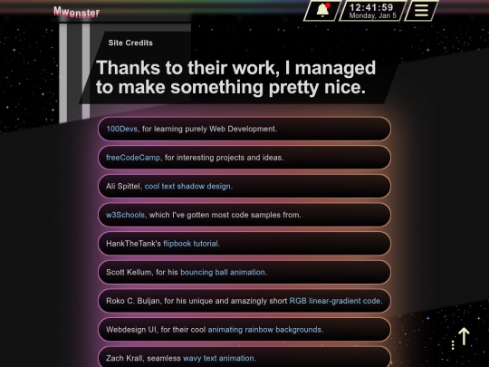 category-site-info/site-credits screenshot