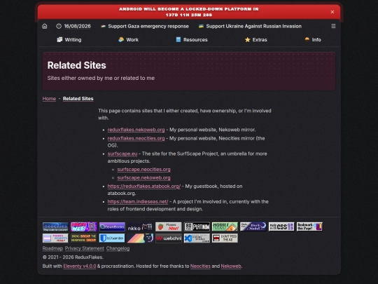 sites screenshot