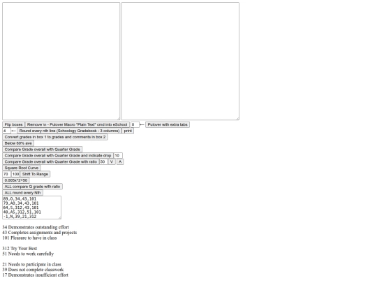 admin/parsegrades screenshot