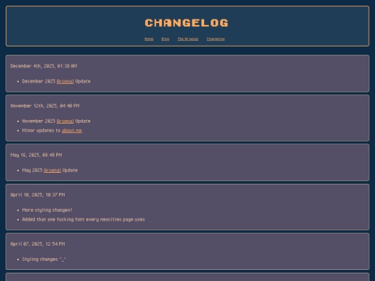 changelog screenshot