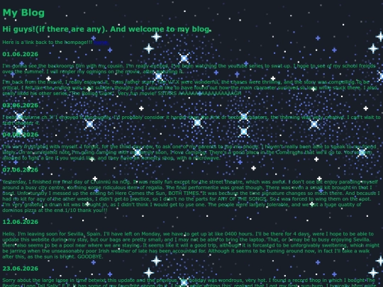 Blog screenshot