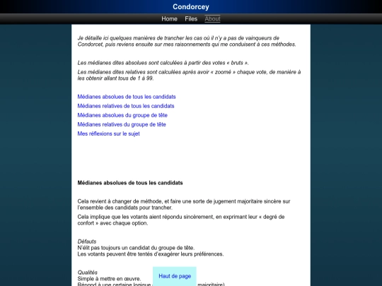 condorcet/about screenshot