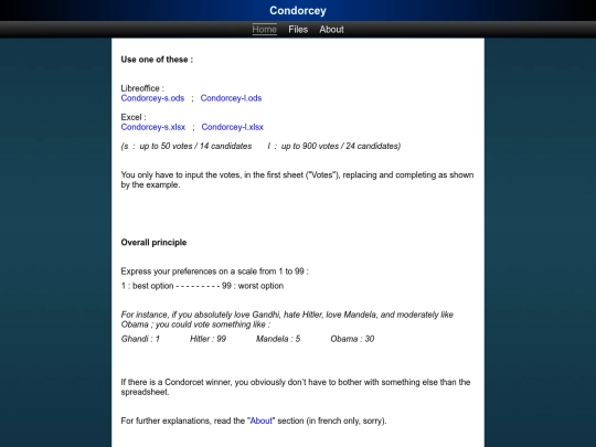 condorcet screenshot