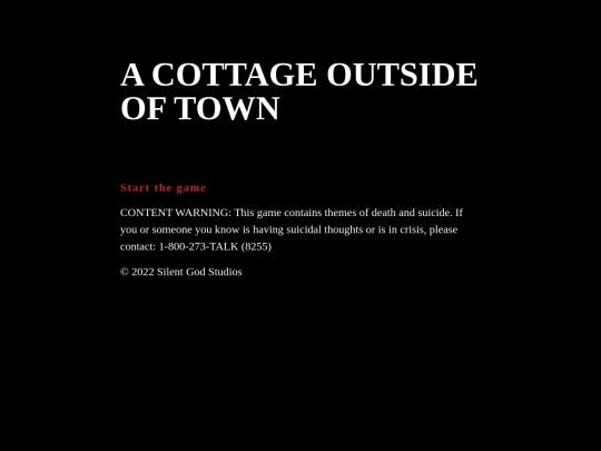 A Cottage Outside of Town screenshot