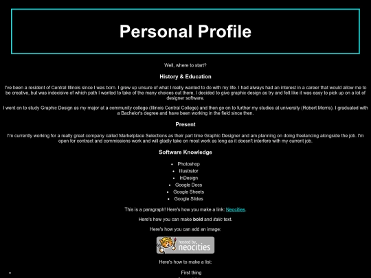 aboutme screenshot