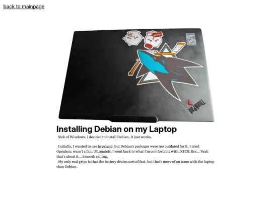 projects/debian screenshot