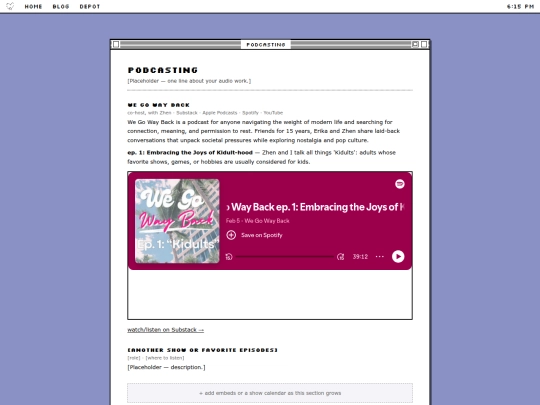 podcasting screenshot