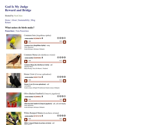 index/birdsounds screenshot