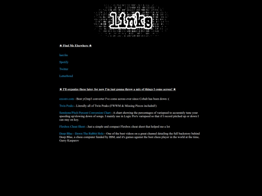 links screenshot