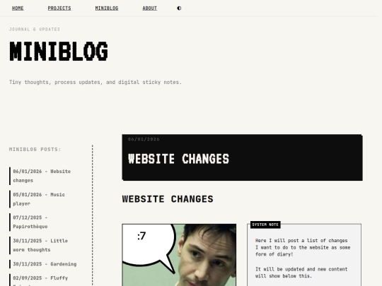 blog/info/miniblog screenshot