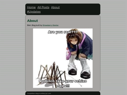 blogging/info/about screenshot