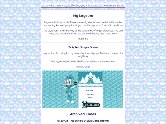 my-layouts screenshot