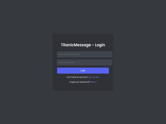 login screenshot