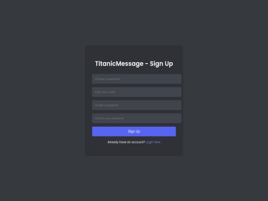signup screenshot