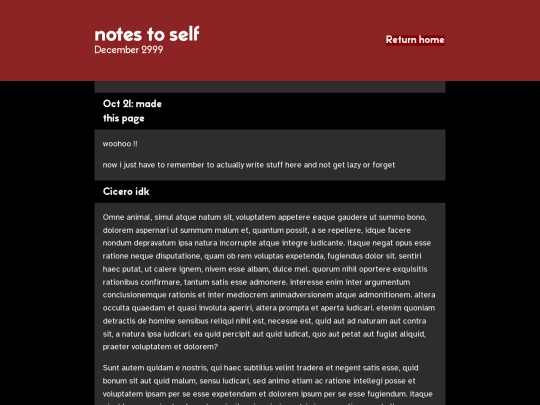 notes screenshot