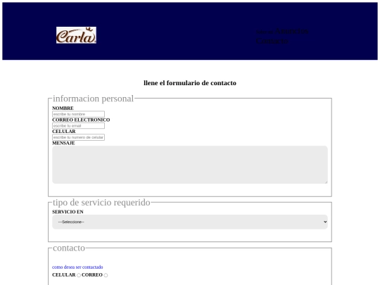 contacto screenshot