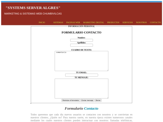 nuestro trabajo en grupo /contacto screenshot