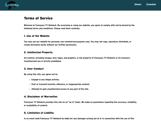 terms screenshot