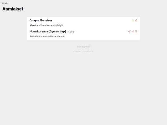 aamiaiset screenshot