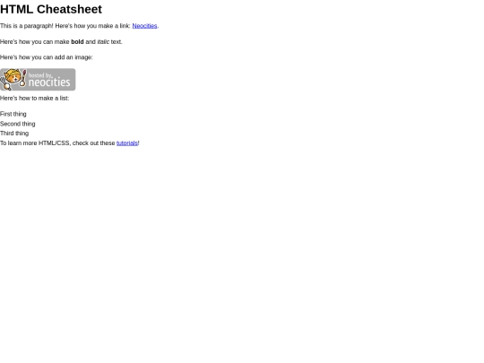 html_cheatsheet screenshot