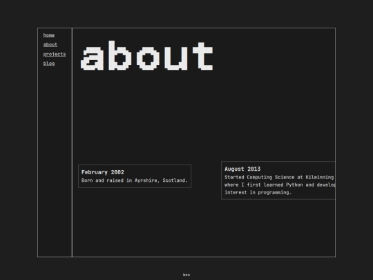 pages/about screenshot