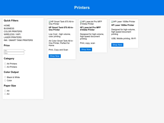printers screenshot