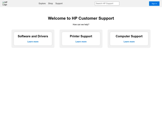 support screenshot