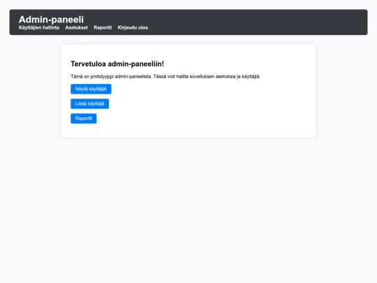 admin screenshot