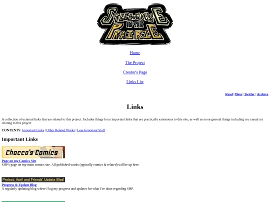 links screenshot