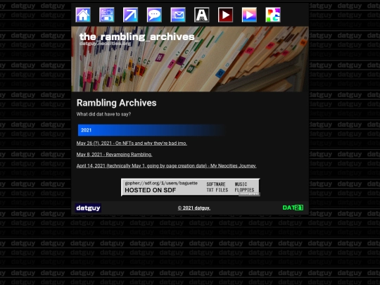 rambling/archives screenshot