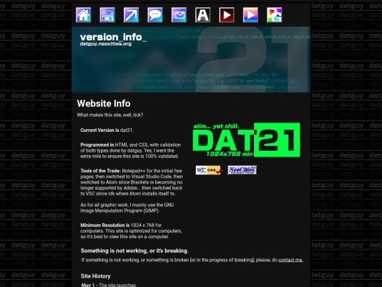 siteinfo screenshot