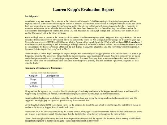 islt_4360/pilot_site.html/evalreport screenshot