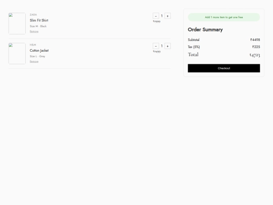 cart screenshot