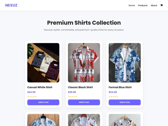 shirts screenshot