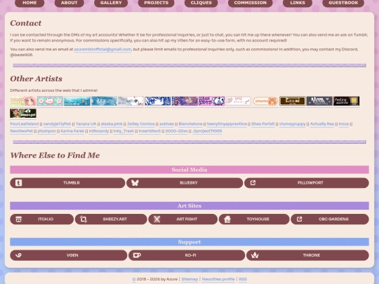links screenshot