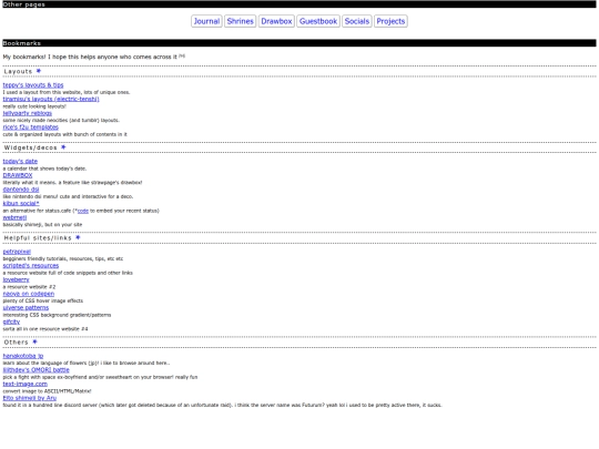links screenshot