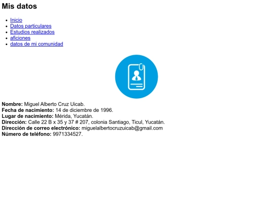 Datosparticulares screenshot