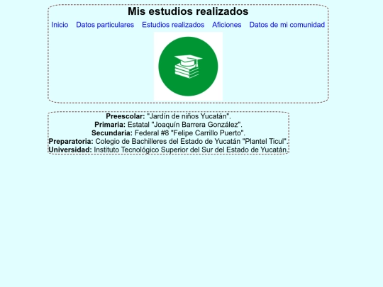 curriculumcss/Estudiosrealizados screenshot