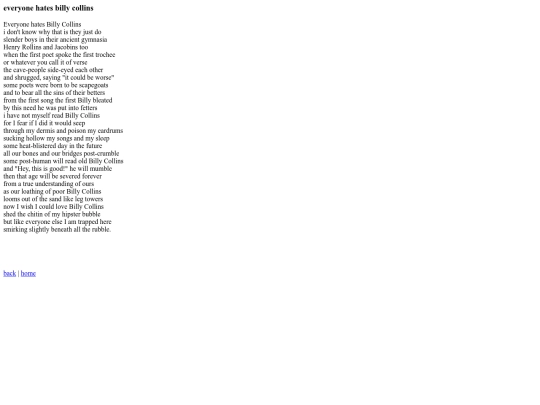POEMS/everyone hates billy collins screenshot