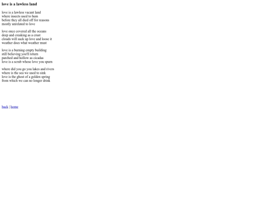 POEMS/love is a lawless land screenshot
