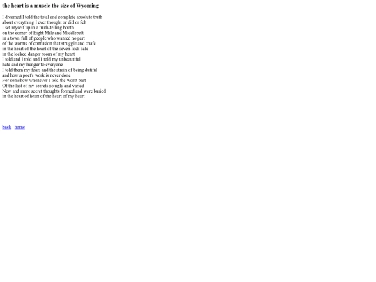 POEMS/the heart is a muscle screenshot