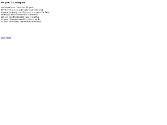 POEMS/the point is a metaphor screenshot